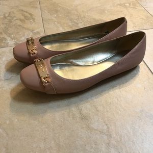 Coach flats, gold hardware size 8 light pink